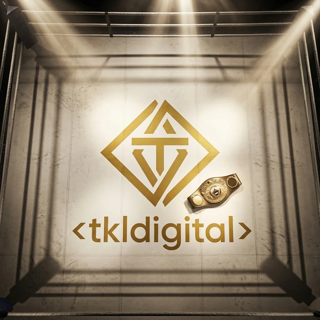 Ring bokserski z logo na macie