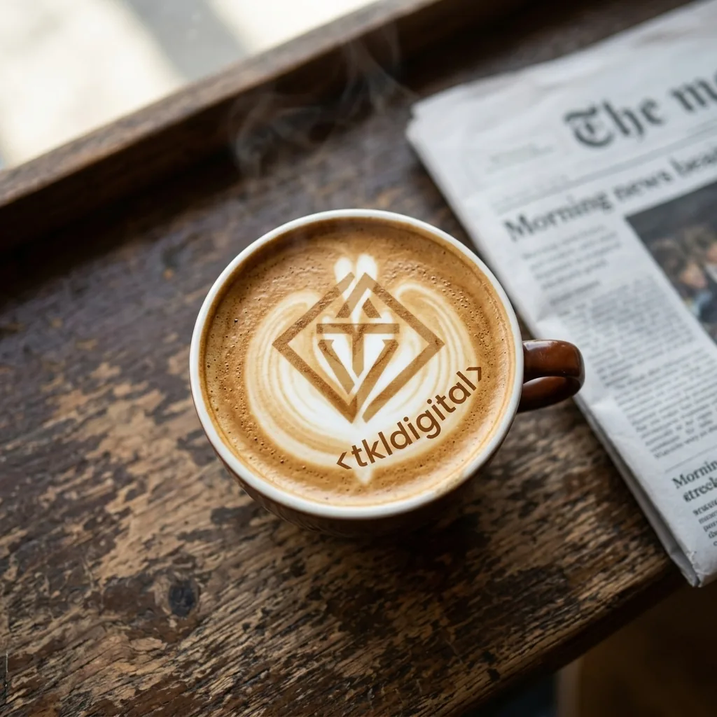 Logo w piance na latte